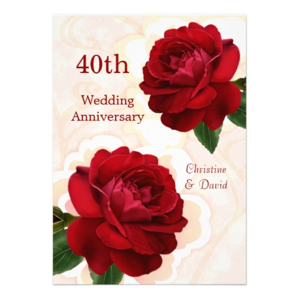40Th Wedding Anniversary Invitations Ru Wedding Anniversary Invitation Cards Dutchgirlbrewery