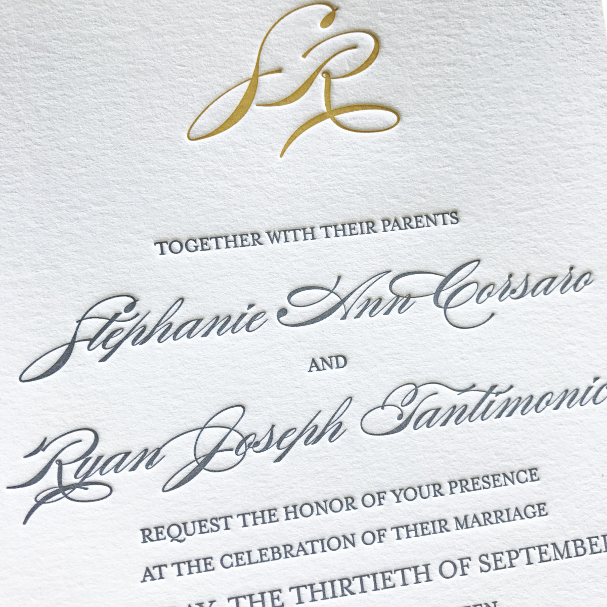 Affordable Letterpress Wedding Invitations Stephanie Ann Letterpress Wedding Invitations Mospens Studio