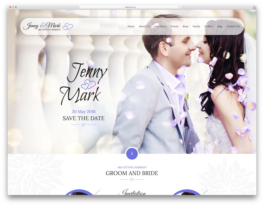 Best Wedding Invitation Websites 19 Beautiful Html Wedding Website Templates 2018 Colorlib