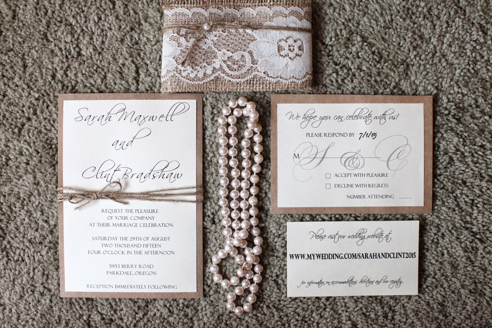 Country Chic Wedding Invitations His Hers And Ours Diy Rustic Chic Wedding Invitations