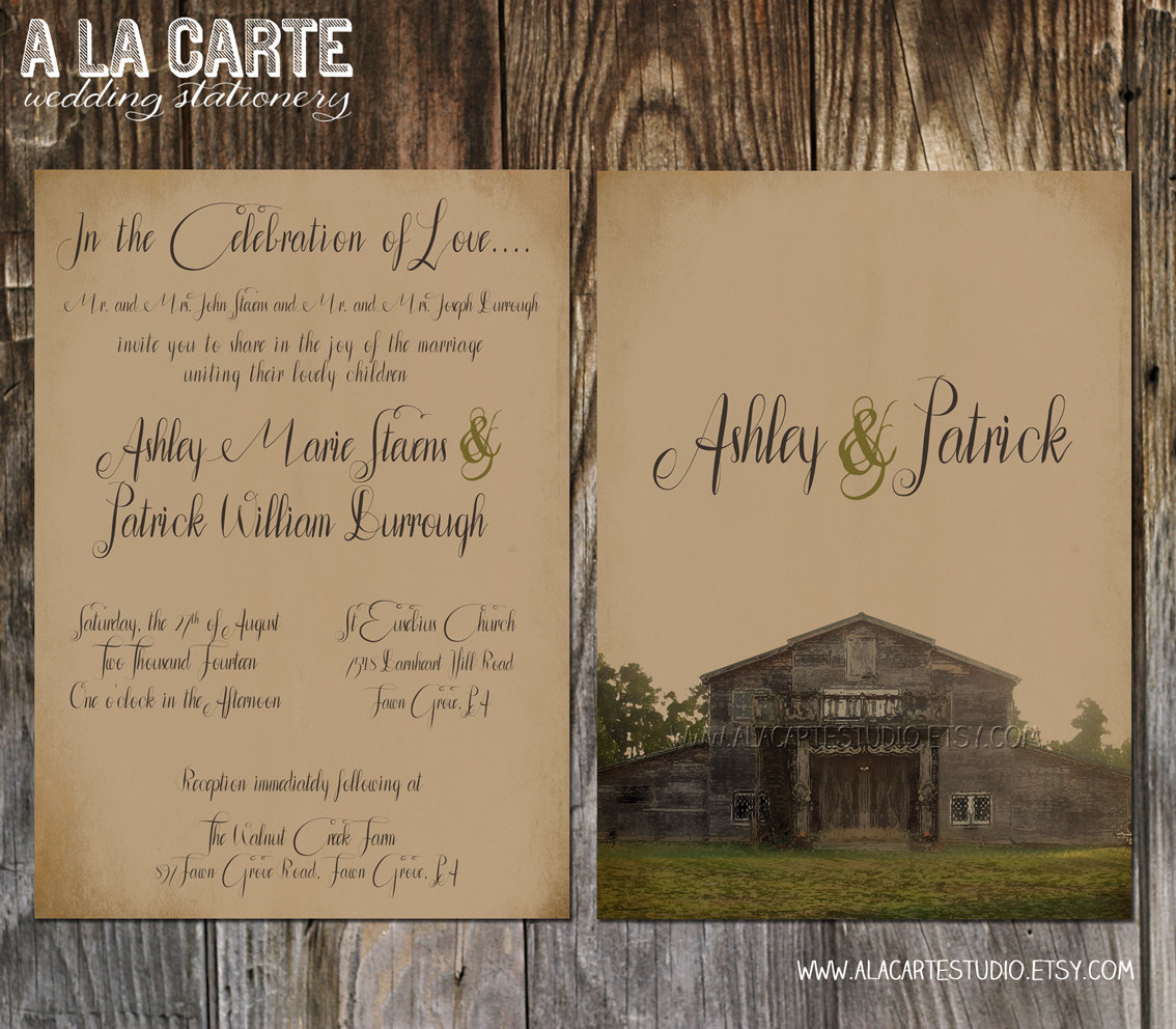 Country Themed Wedding Invitations Rustic Country Wedding Invitations Marina Gallery Fine Art