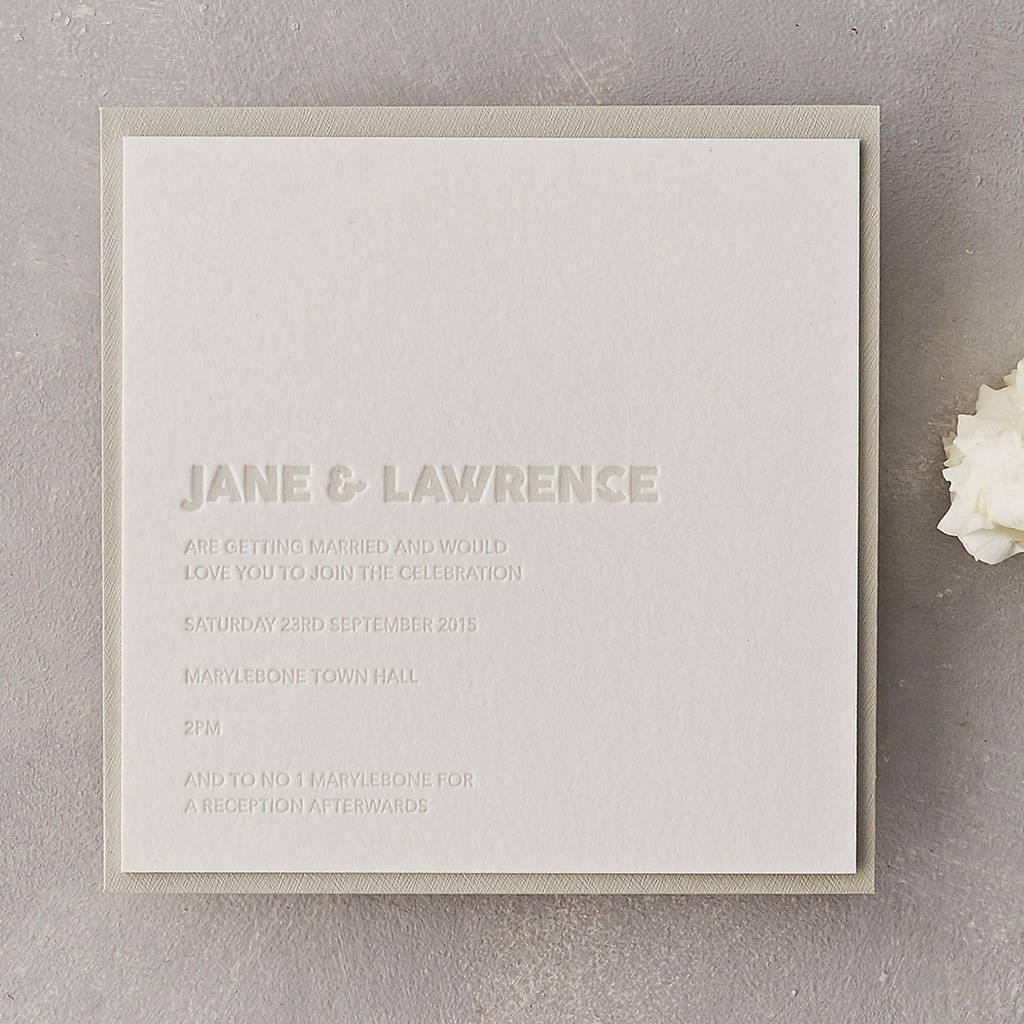 30+ Exclusive Image of Embossed Wedding Invitations