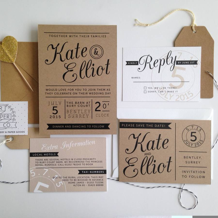 37+ Amazing Picture of Kraft Wedding Invitations