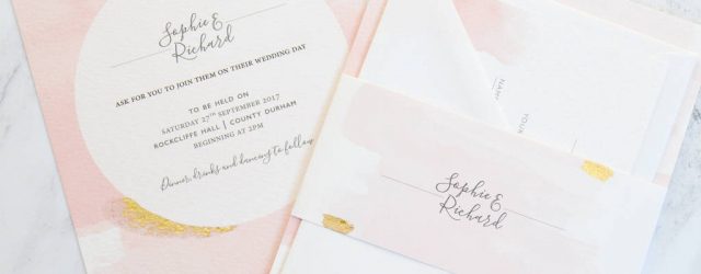 Pink Wedding Invitations Blush Watercolour Wedding Invitation Amanda Michelle Design