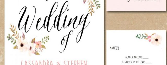 Printing Your Own Wedding Invitations Printable Floral Invitations Watercolor Wedding Invitation Print