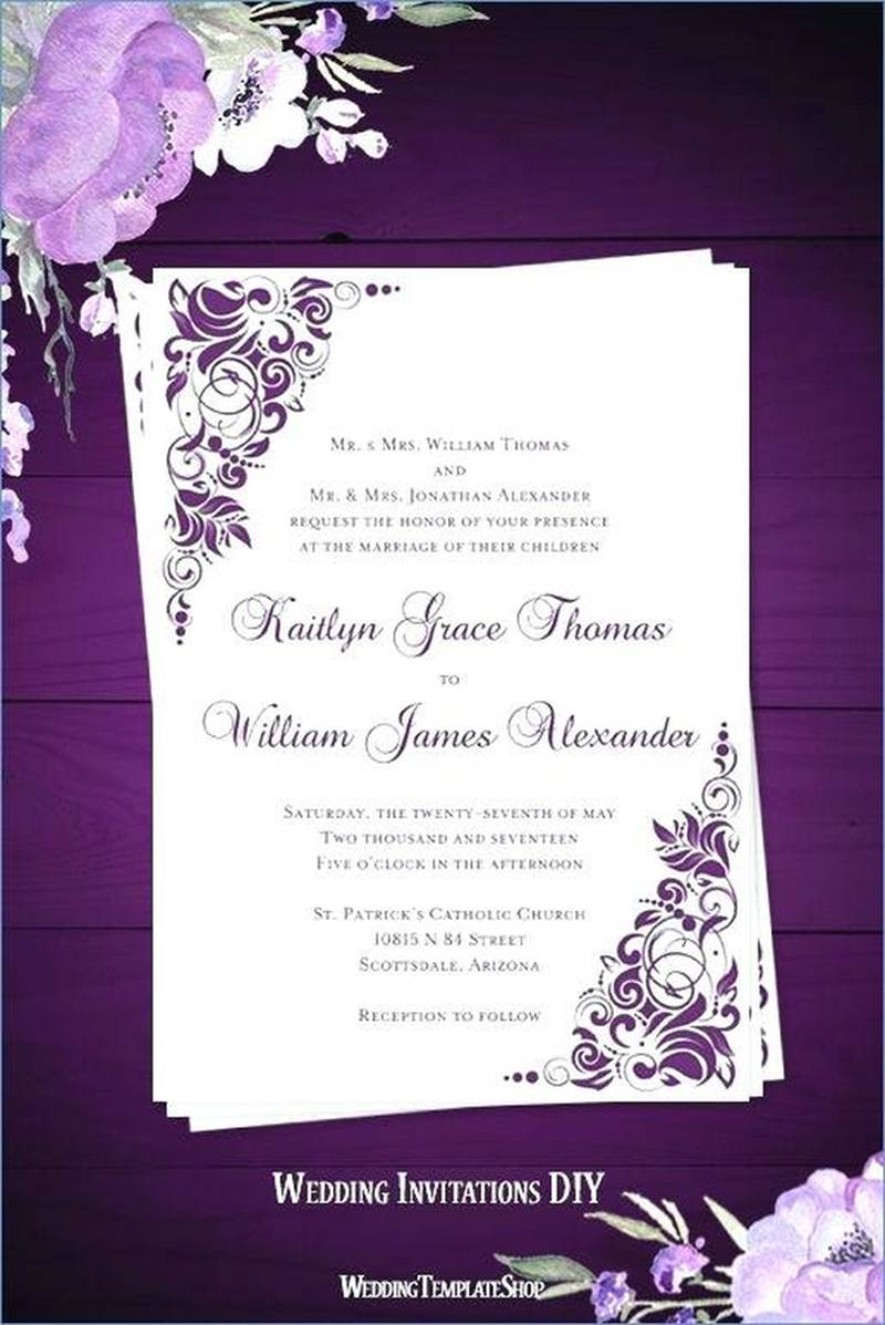 37+ Amazing Image of Purple Wedding Invitation Kits