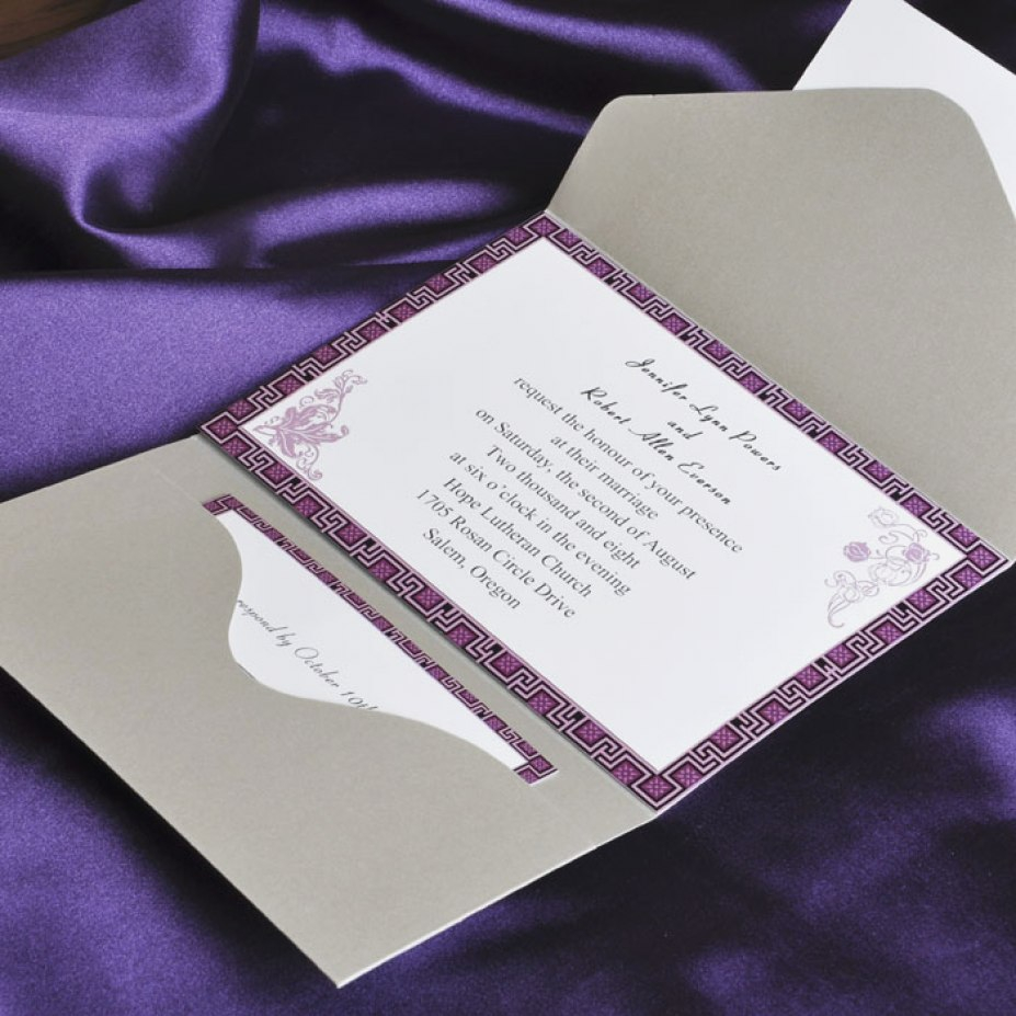 37+ Amazing Image of Purple Wedding Invitation Kits
