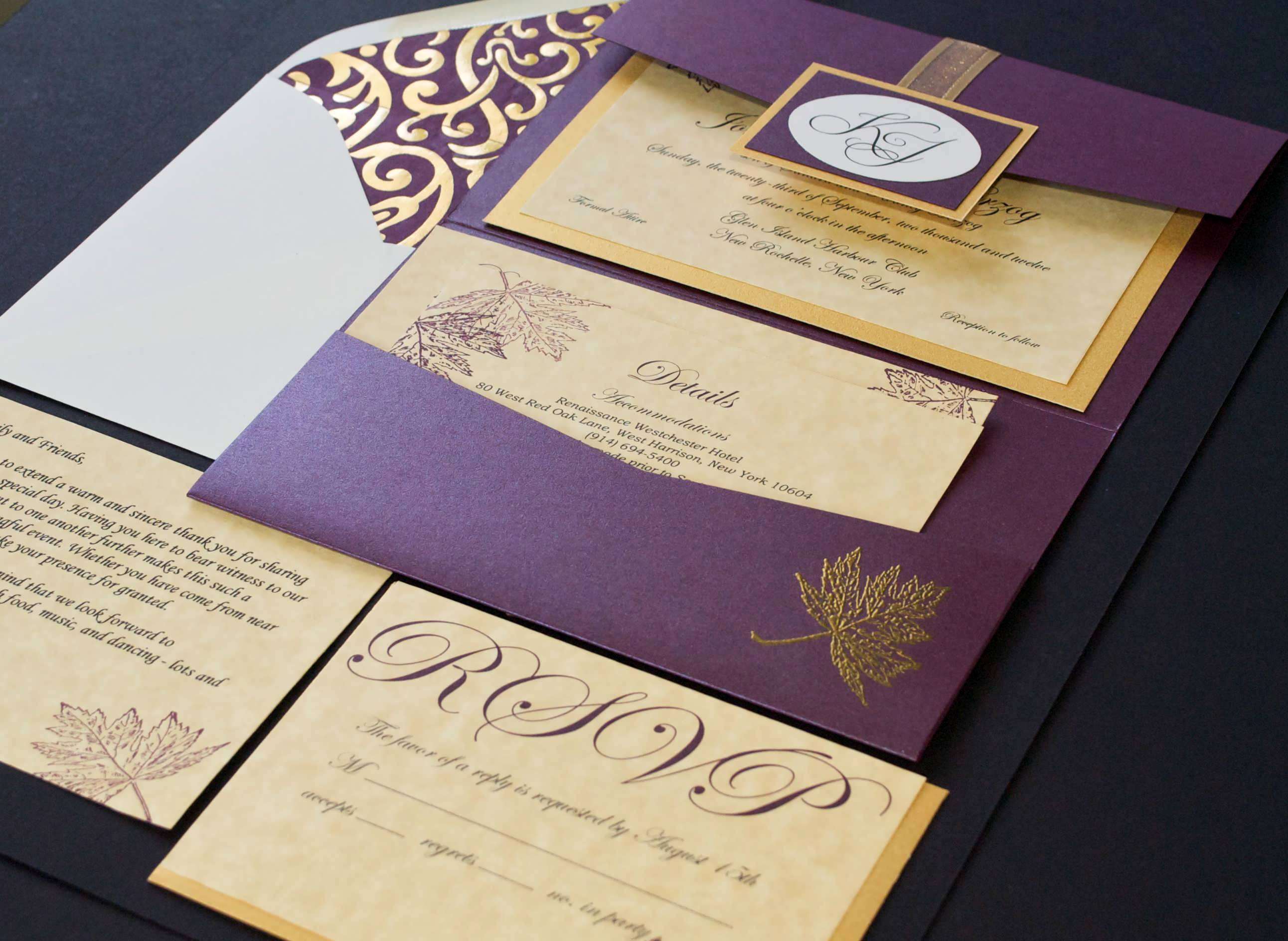 37+ Amazing Image of Purple Wedding Invitation Kits