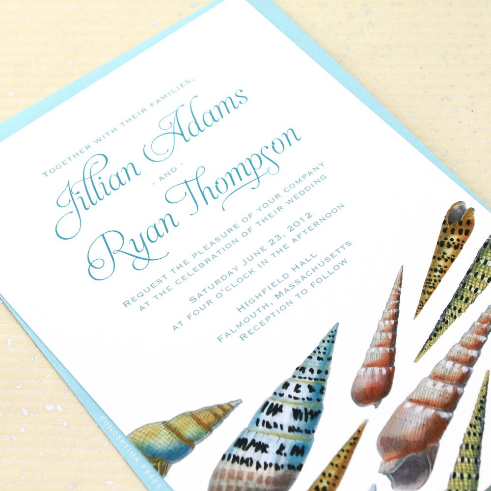 35+ Great Image of Seashell Wedding Invitations - regiosfera.com