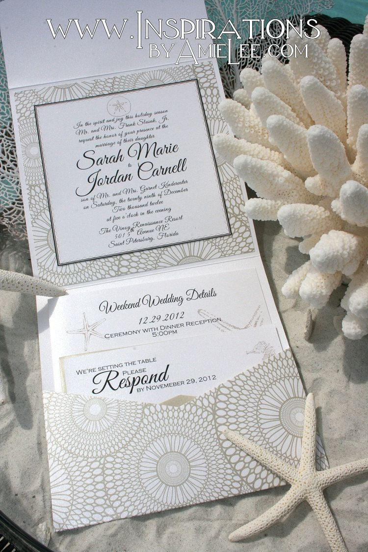 35+ Great Image of Seashell Wedding Invitations - regiosfera.com