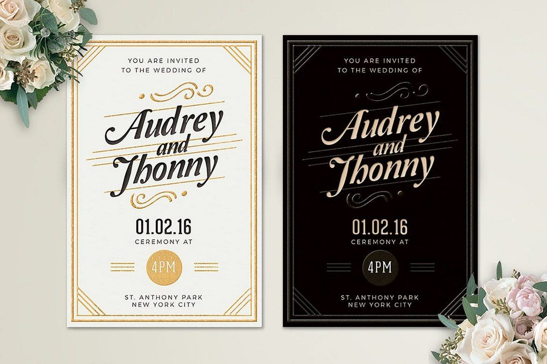 Simple Elegant Wedding Invitations 50 Wonderful Wedding Invitation Card Design Samples Design Shack