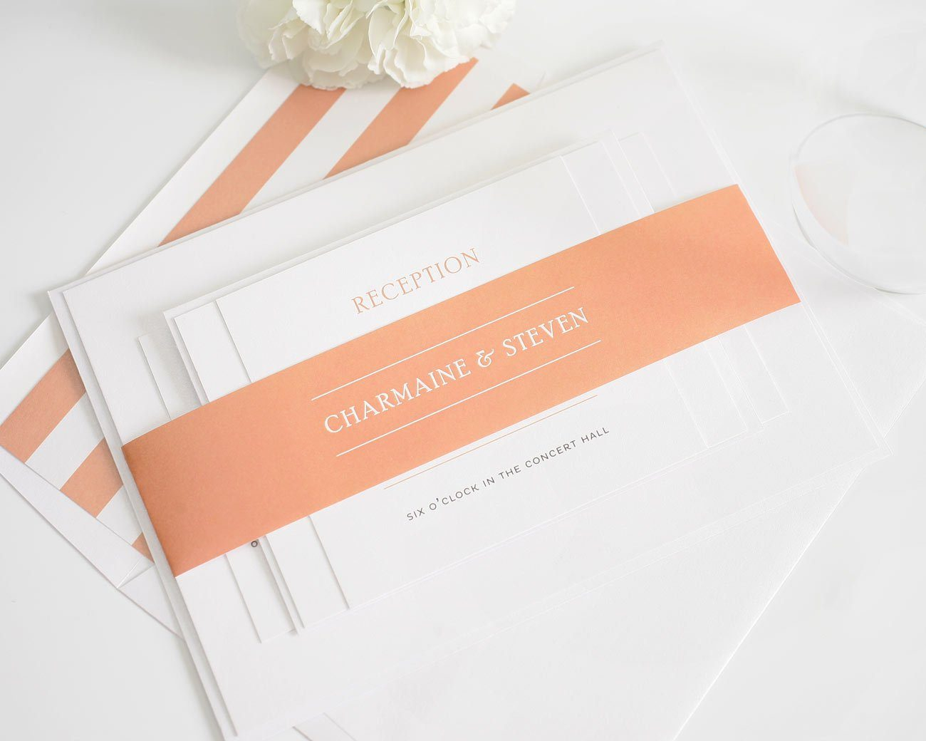 Simple Elegant Wedding Invitations Elegant Wedding Invitations In Peach Wedding Invitations