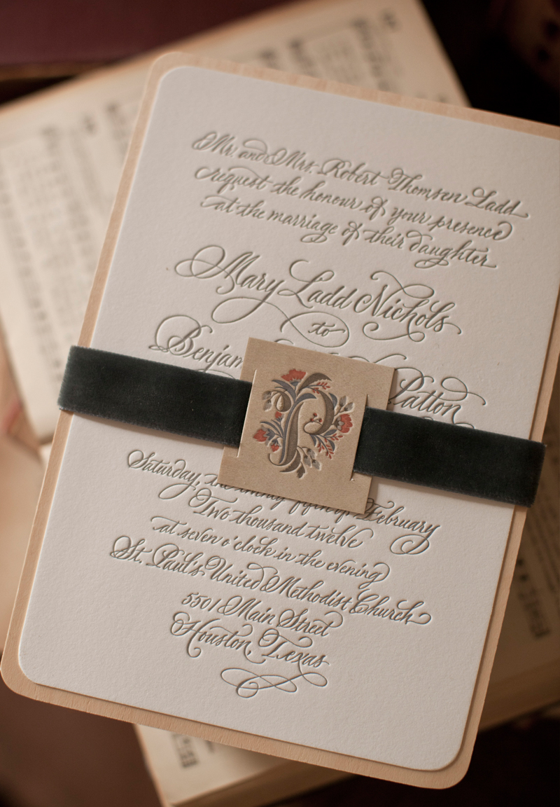 Simple Elegant Wedding Invitations Mary Bens Elegant And Rustic Letterpress Wedding Invitations