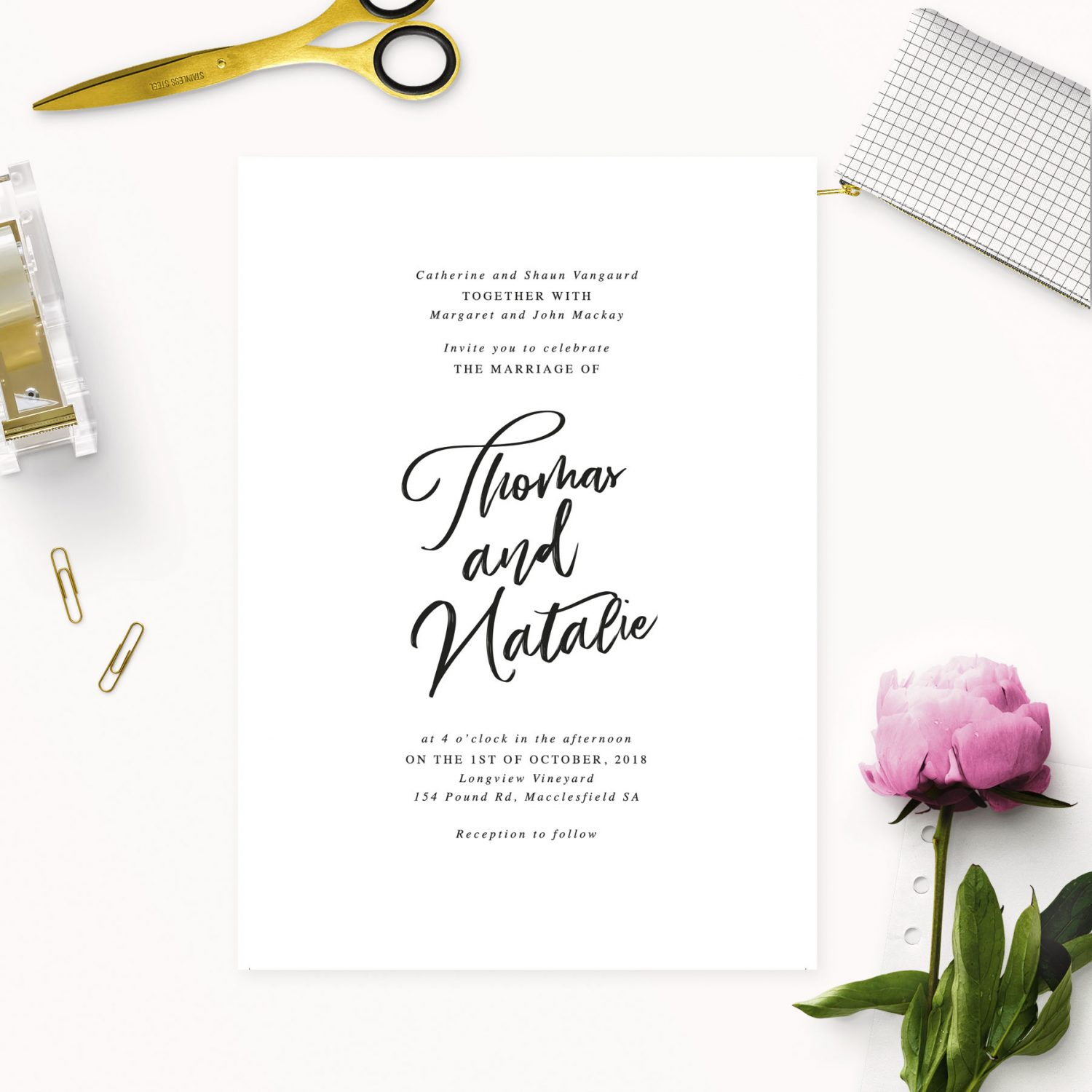 Simple Elegant Wedding Invitations Simple Elegant Writing Wedding Invitations Elegant Calligraphy