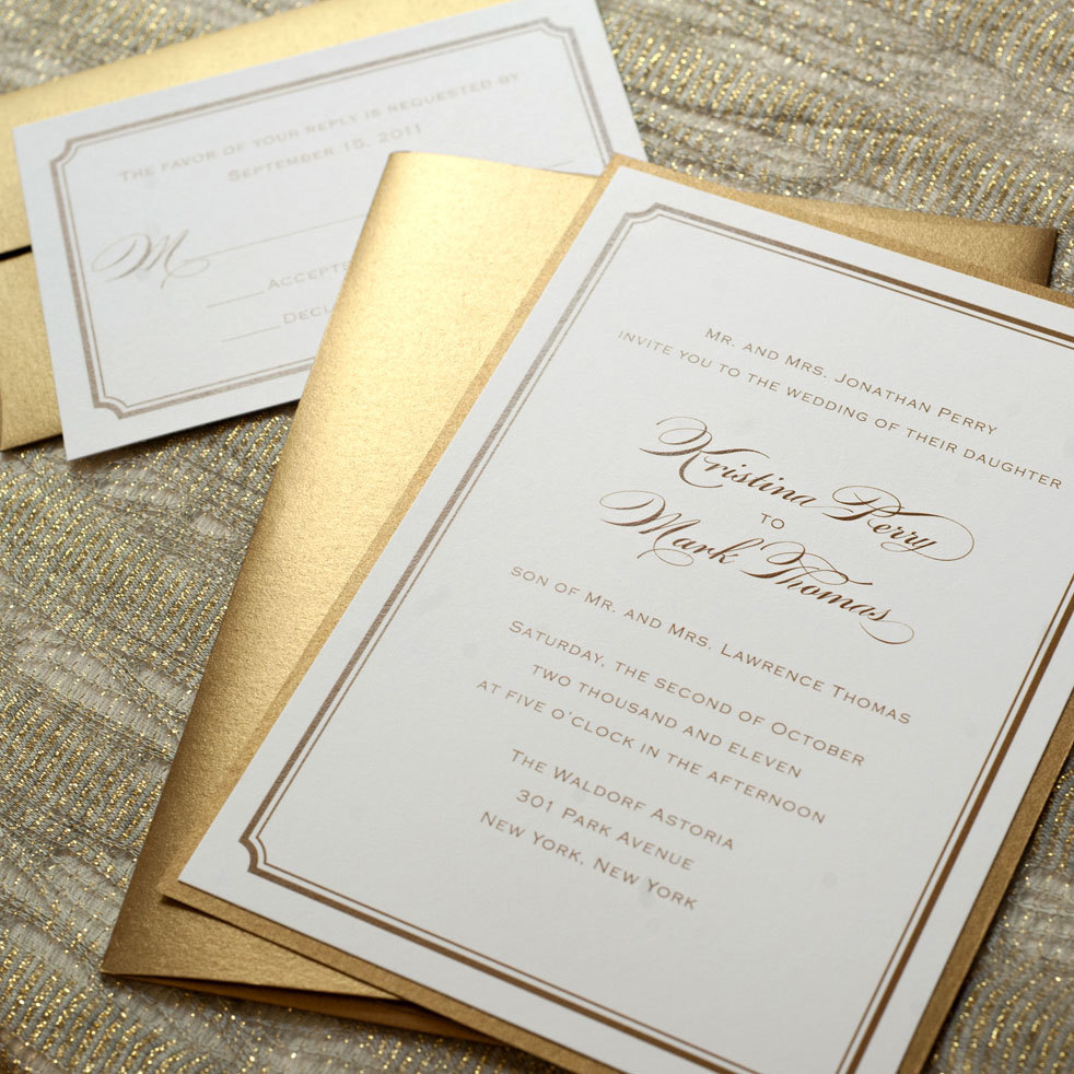 Simple Elegant Wedding Invitations Simple Gold Wedding Invitation Printable Gold Wedding Invitations