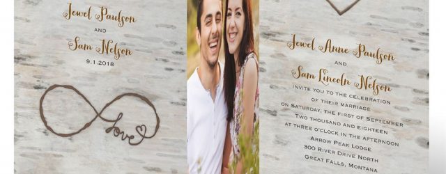 Wedding Invitations With Photos Love For Infinity Zfold Invitation Invitations Dawn