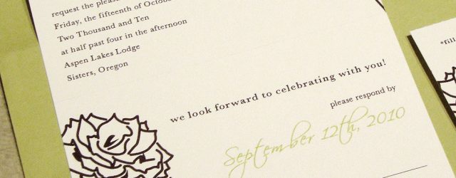 Wedding Invitations With Rsvp Included Custom Wedding Invitation Tear Off Rsvp Postcard Papercake Designs