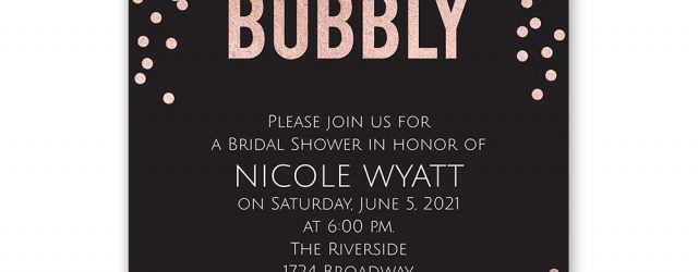 Wedding Shower Invitation Pop The Bubbly Foil Bridal Shower Invitation Invitations Dawn
