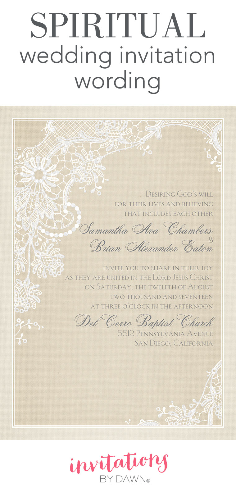 What To Write On A Wedding Invitation Spiritual Wedding Invitation Wording Invitations Dawn