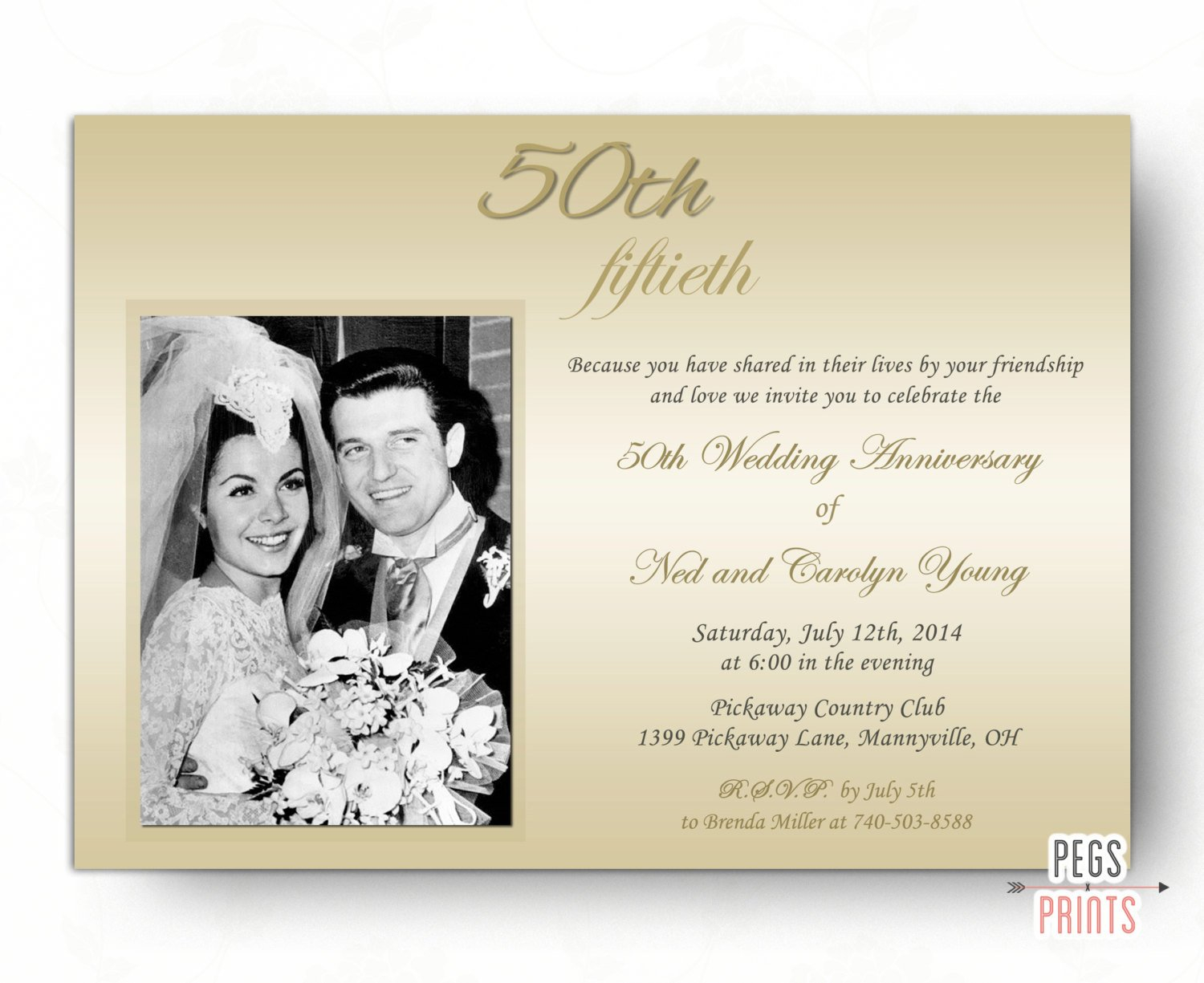 50Th Wedding Anniversary Invitations 50th Wedding Anniversary ...