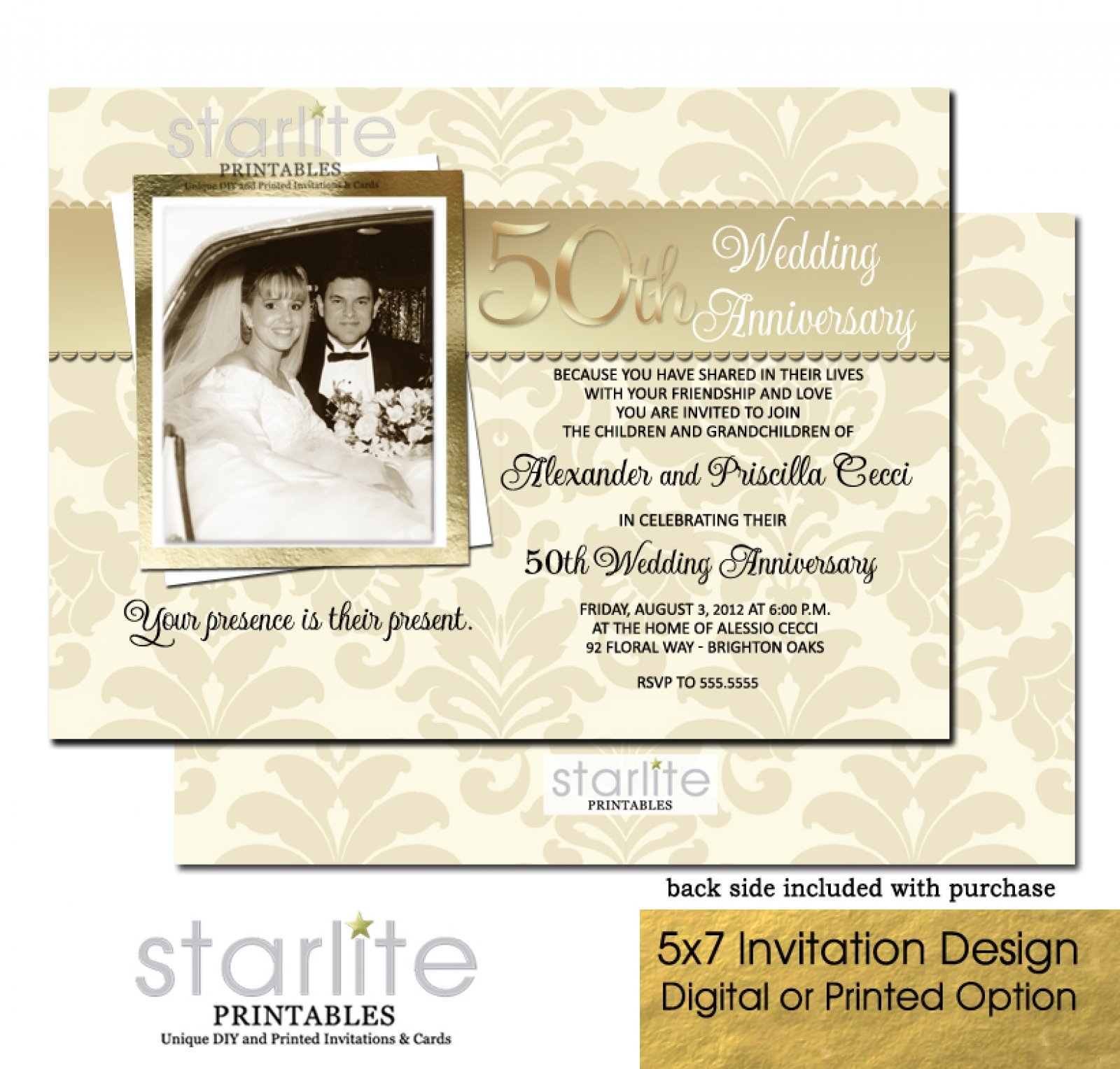 27+ Pretty Photo of 50Th Wedding Anniversary Invitations - regiosfera.com