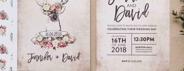 Country Wedding Invites Stag And Rose Country Wedding Invitation Set I Am Nat