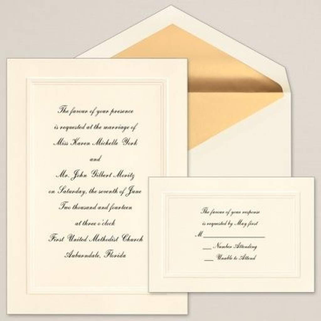 Emily Post Wedding Invitation Emily Post Wedding Invitation