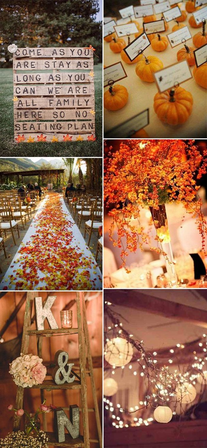 Inspiration Image of Fall Wedding Decoration Ideas