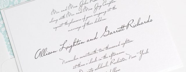 Handwritten Wedding Invitations Handwritten Inspired Wedding Invitations In Mint Wedding Invitations