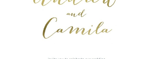 Invitation To Our Wedding Leaves Real Foil Wedding Invitations