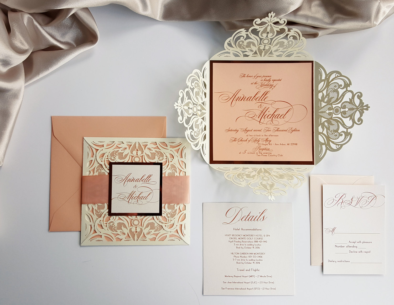 35+ Elegant Photo of Peach Wedding Invitations - regiosfera.com