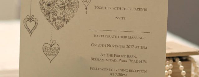 Printed Wedding Invitations Personalised Hearts Wedding Invitations Beautiful Day