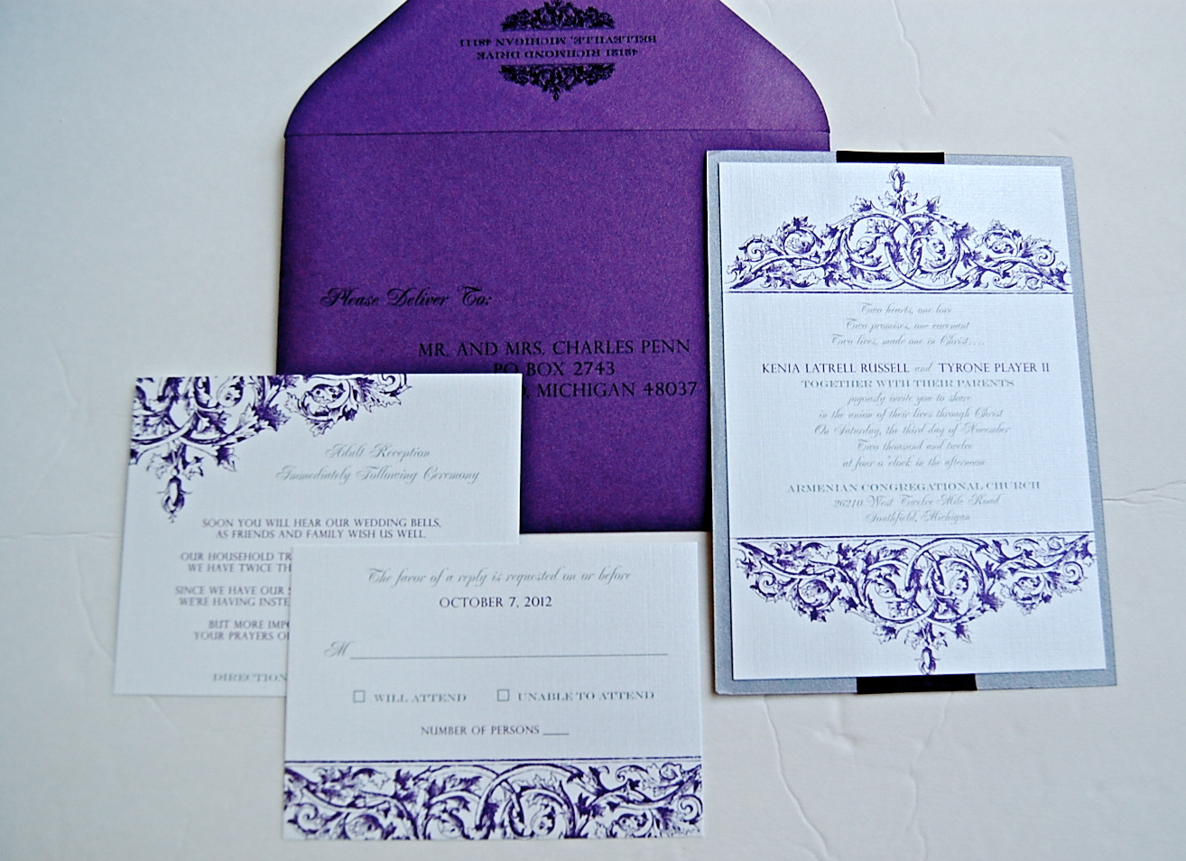 30+ Pretty Image of Purple And Silver Wedding Invitations - regiosfera.com