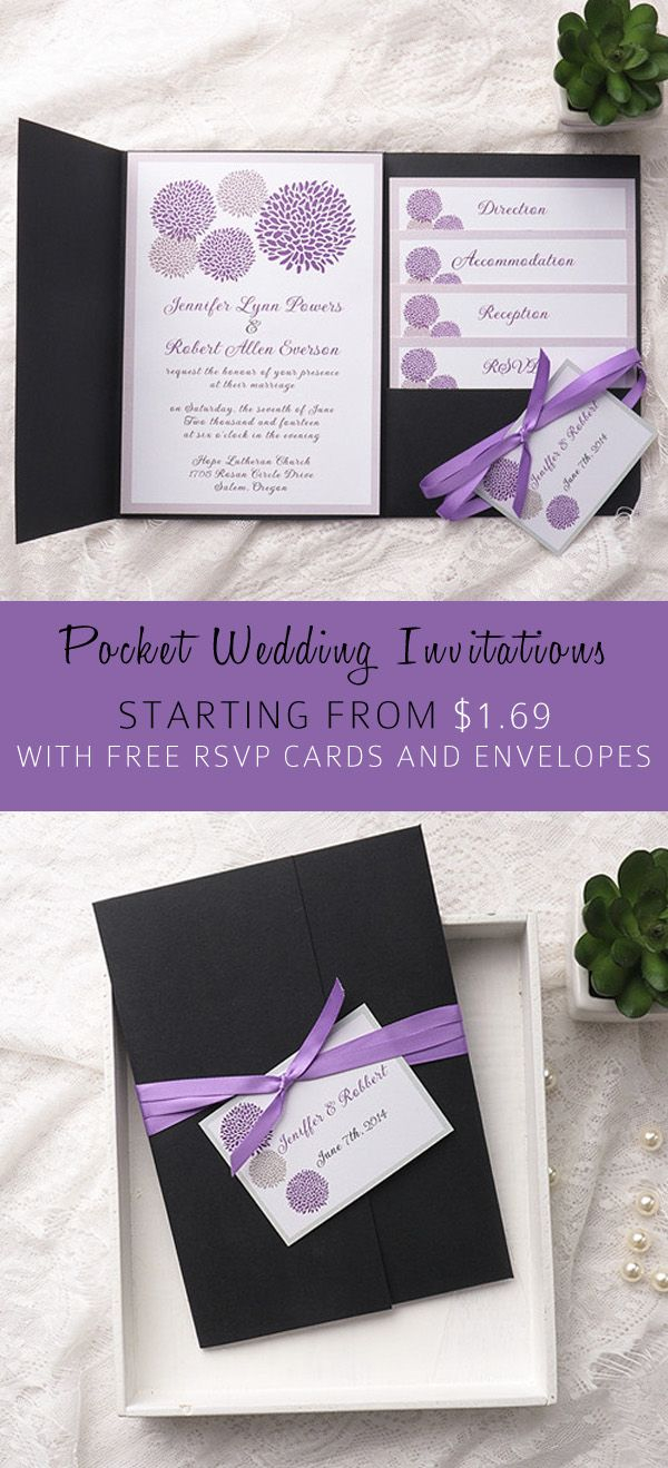 37+ Amazing Image of Purple Wedding Invitation Kits - regiosfera.com