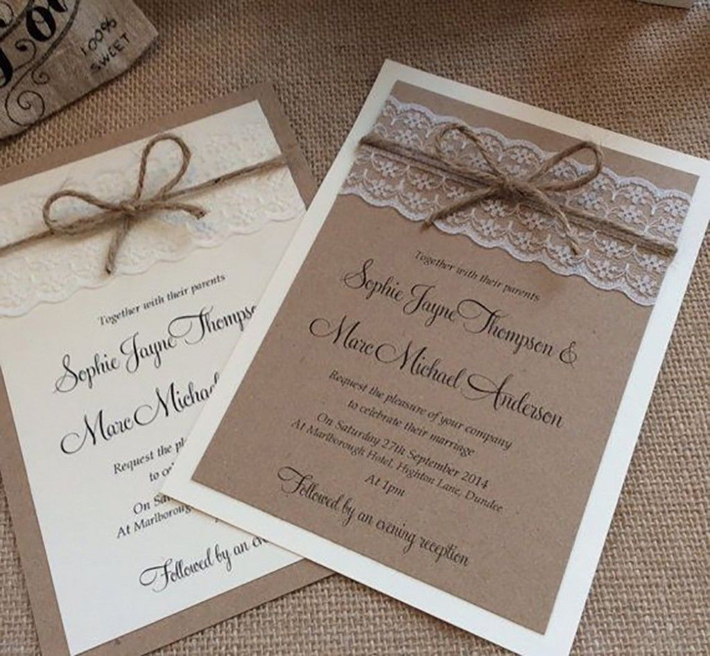 37+ Inspired Picture of Rustic Chic Wedding Invitations Diy