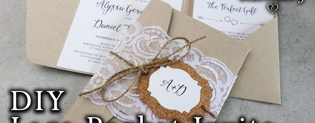 Rustic Lace Wedding Invitations How To Make Rustic Lace Pocket Wedding Invitations With Cork Tag