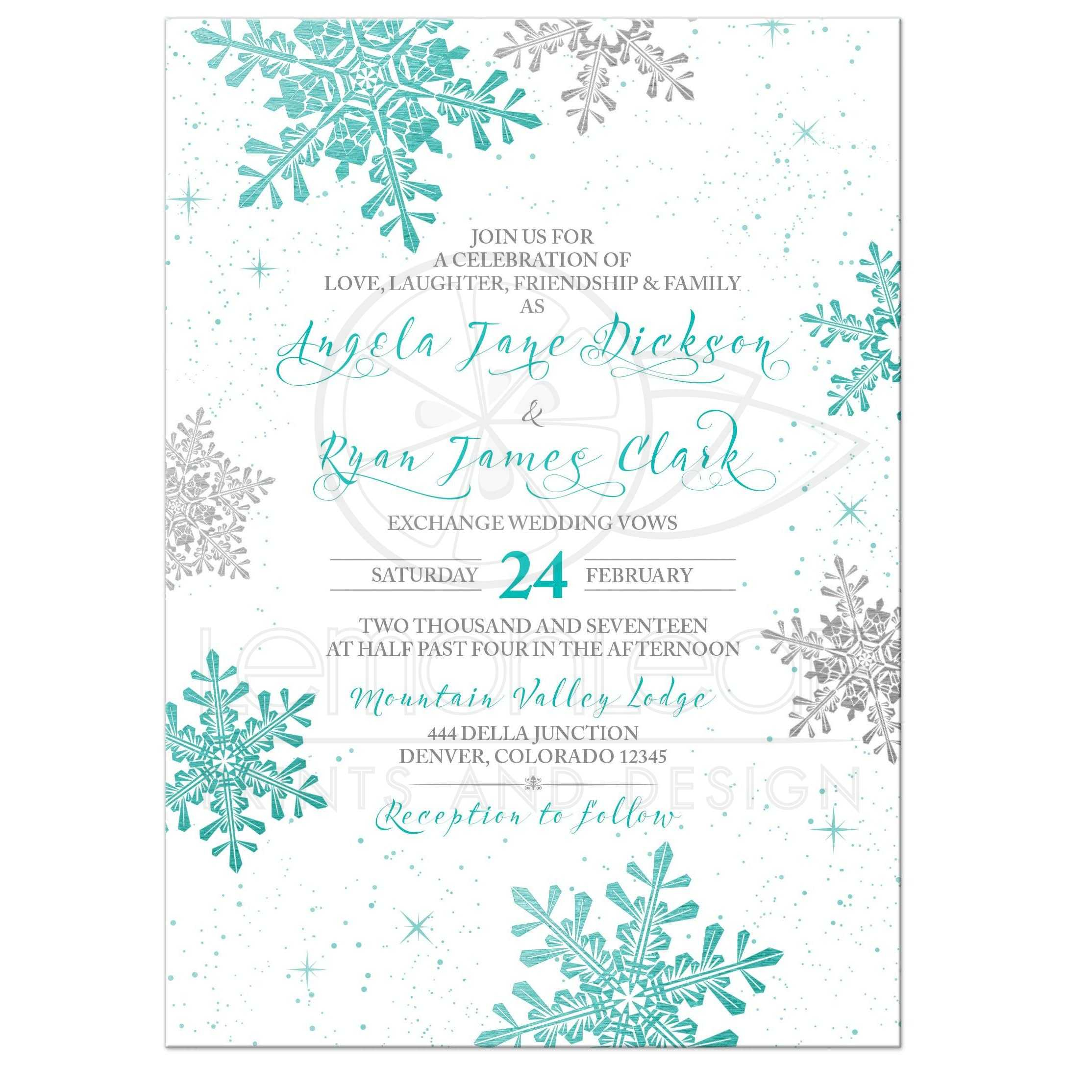 37+ Beautiful Image of Snowflake Themed Wedding Invitations ...