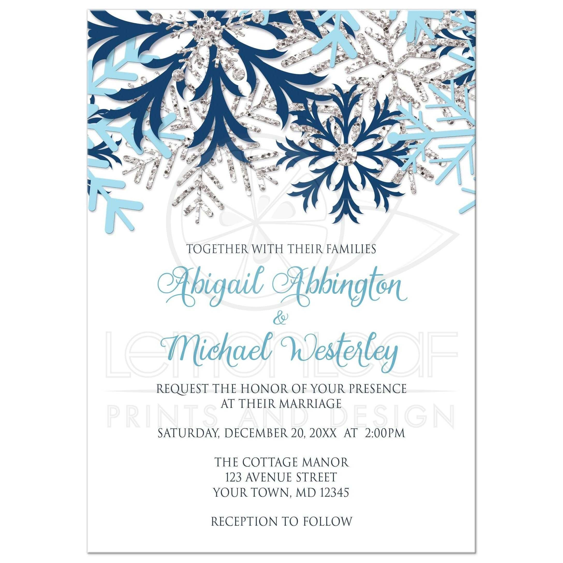 37+ Beautiful Image of Snowflake Themed Wedding Invitations ...