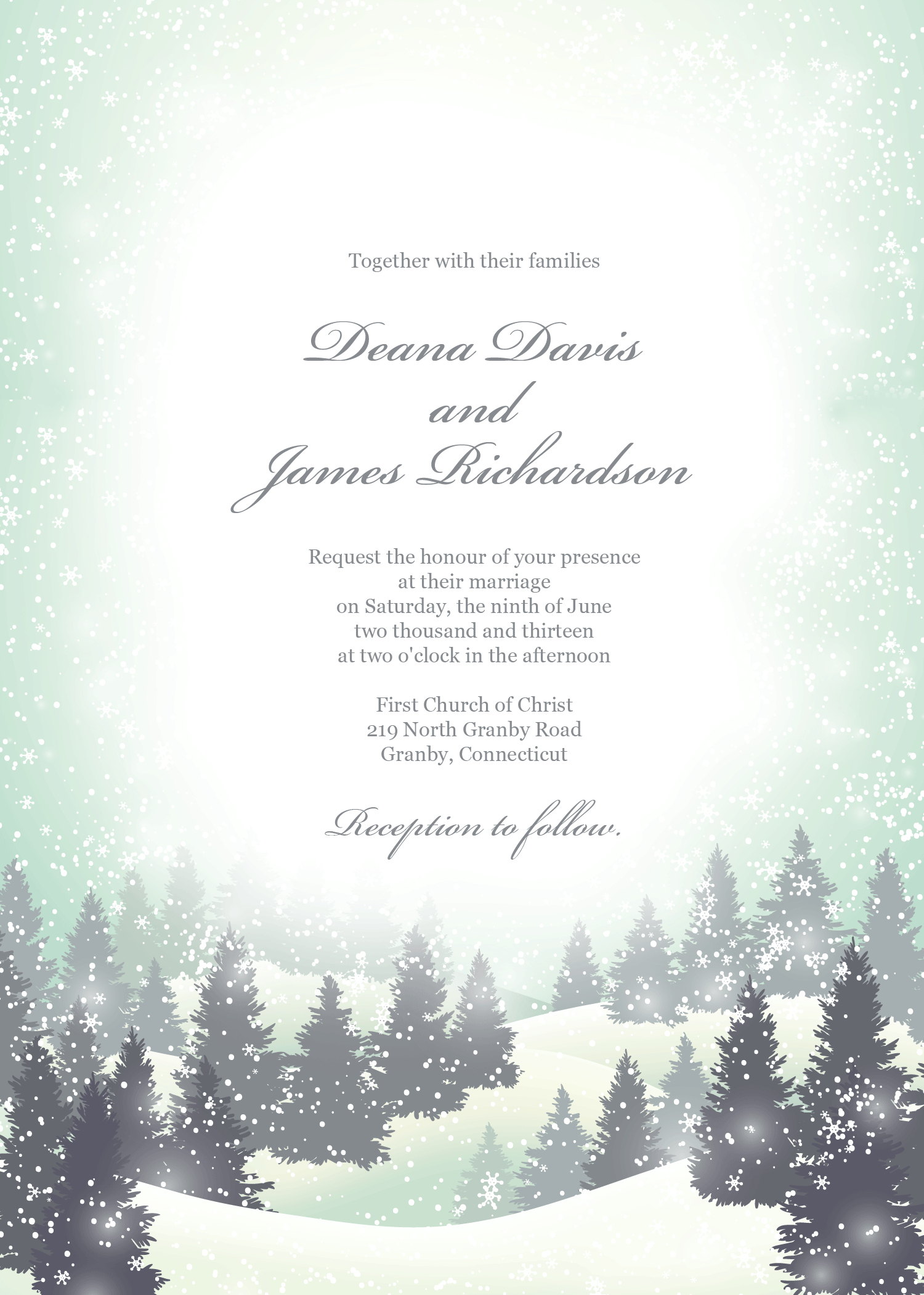 37+ Beautiful Image of Snowflake Themed Wedding Invitations ...