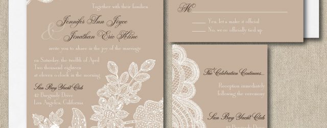 Vintage Lace Wedding Invitations 100 Personalized Custom Rustic Vintage Lace Wedding Invitations Set