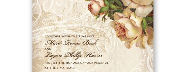 Vintage Wedding Invitations Boho Flowers Invitation Invitations Dawn