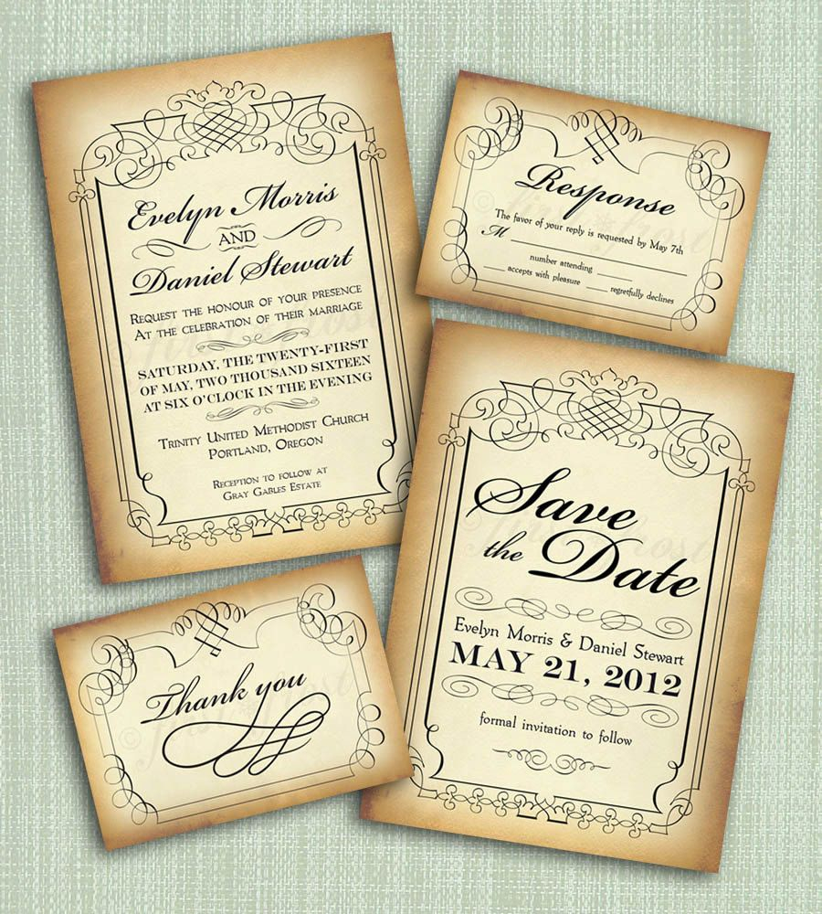 27+ Inspiration Picture of Vintage Wedding Invitations - regiosfera.com